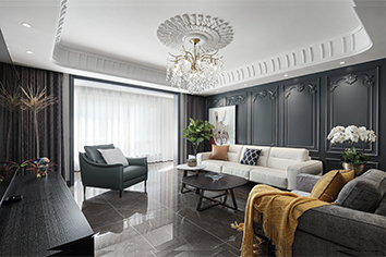 御河上院220平米四居新古典气概装修实景